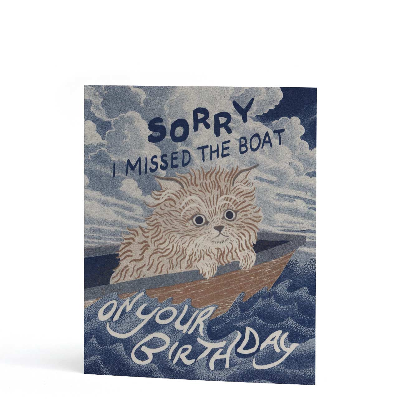 Sorry I Missed The Boat Belated Birthday Risograph Card