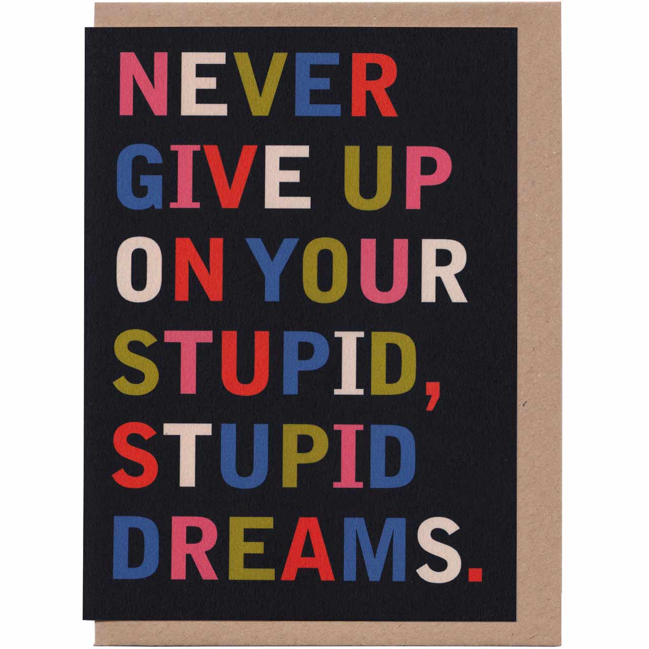 Never Give Up on Your Stupid Dreams Card