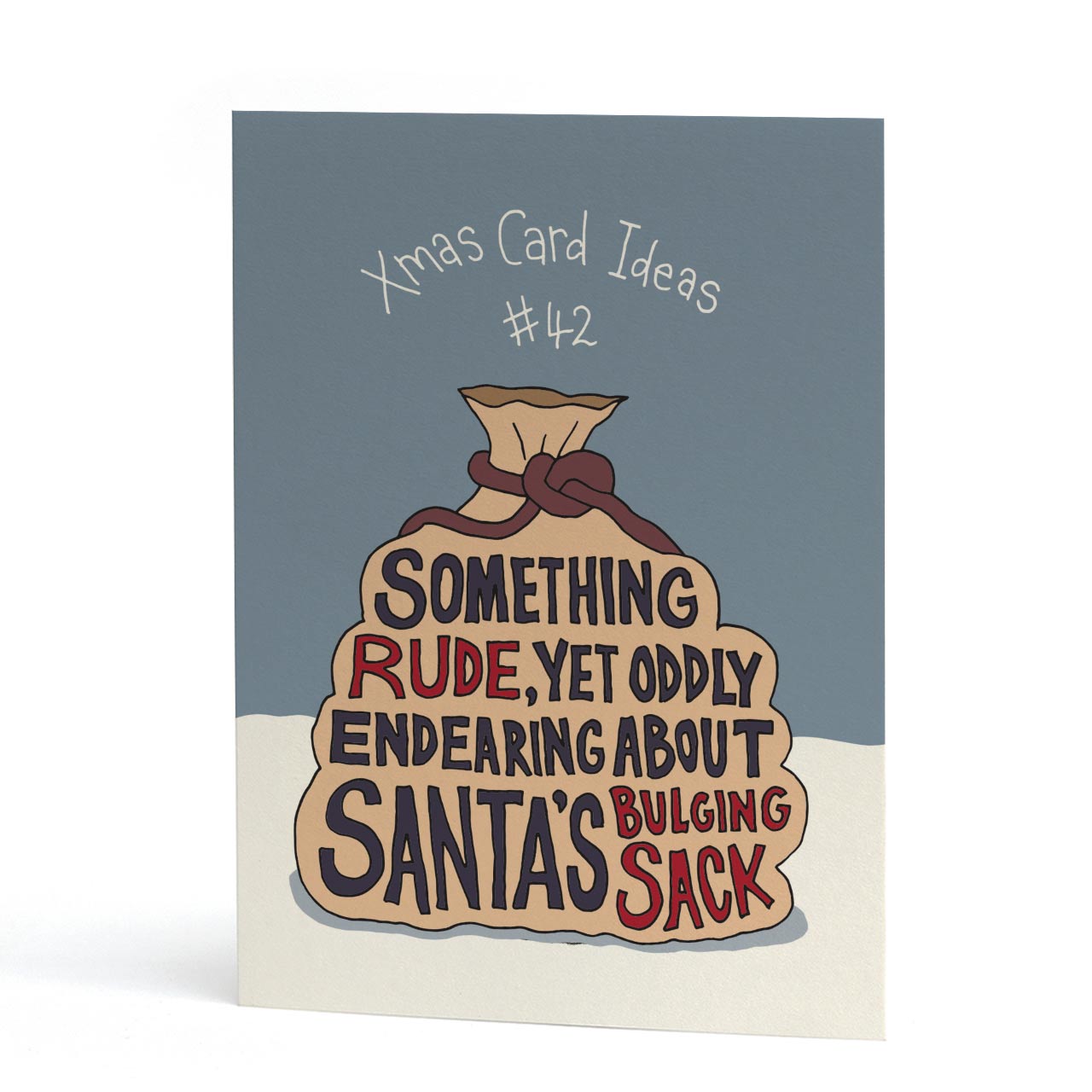Santa's Bulging Sack Christmas Greeting Card