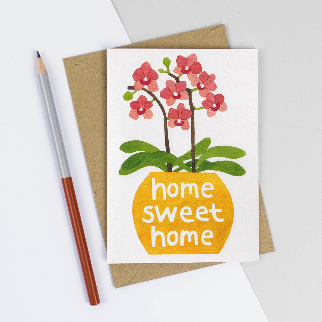 Home Sweet Home Orchid Card