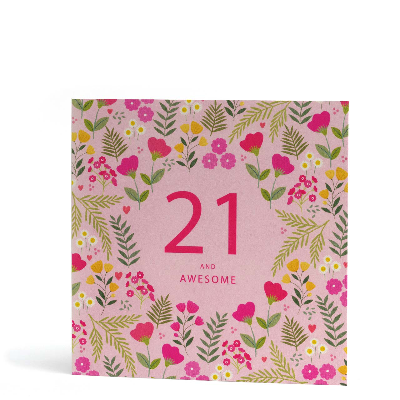21 and Awesome Floral Birthday Card