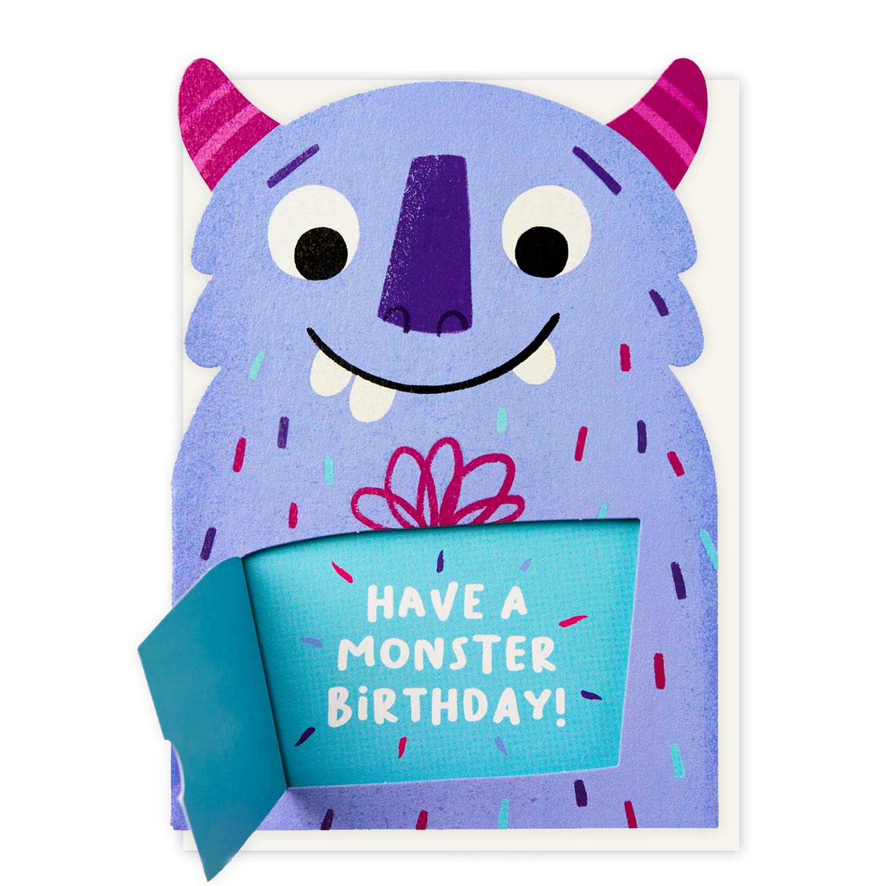 Monster Party Die Cut Birthday Card