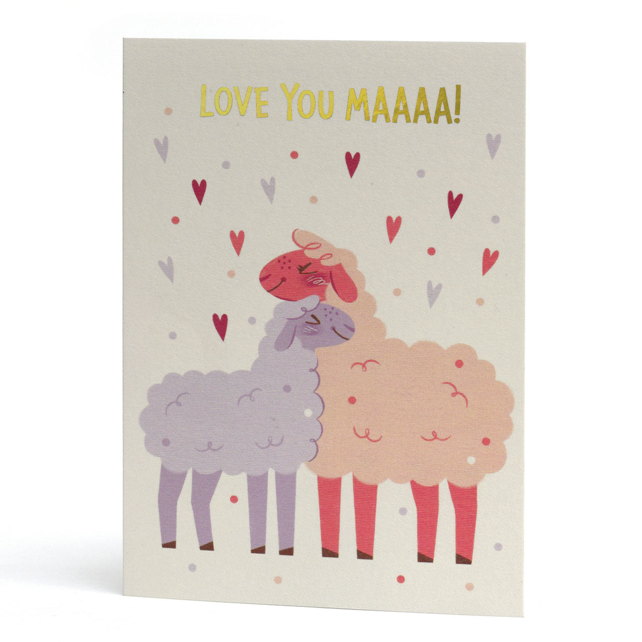 Love You Maaaa! Gold Foil Greeting Card