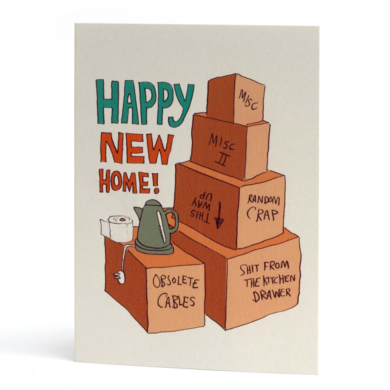 Happy New Home Boxes Greeting Card