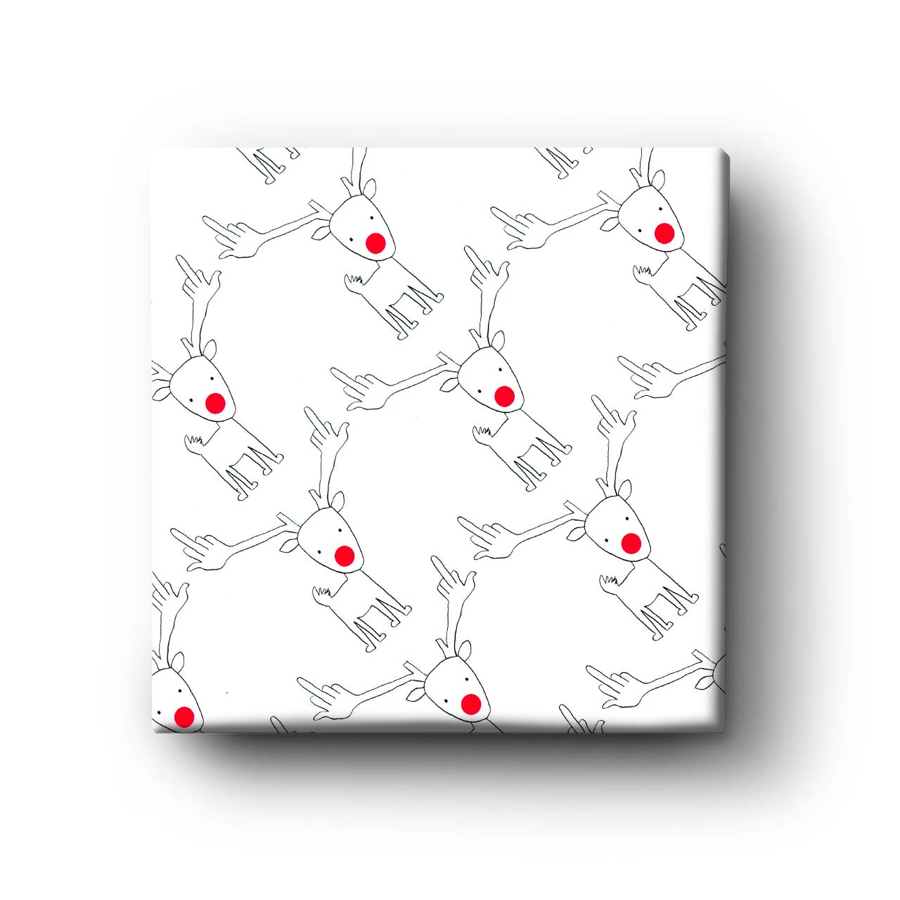 Rude-olph Christmas Gift Wrap - Single Folded Sheet