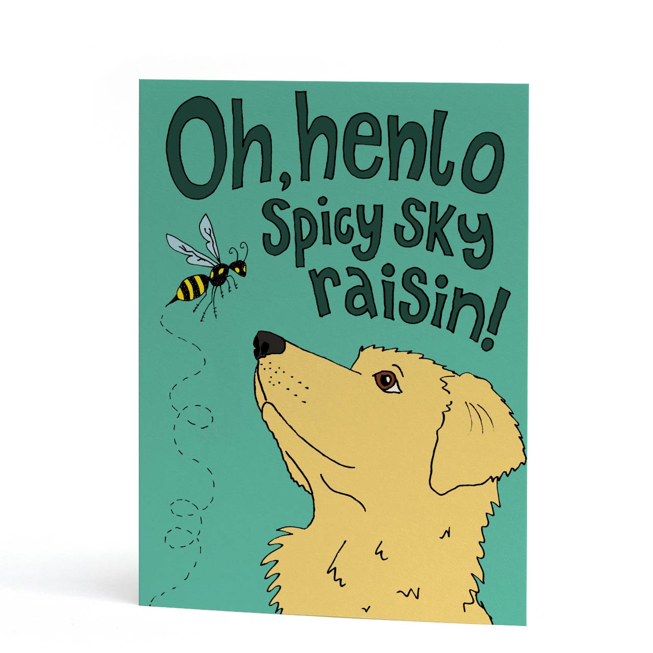 Henlo Spicy Sky Raisin Greeting Card