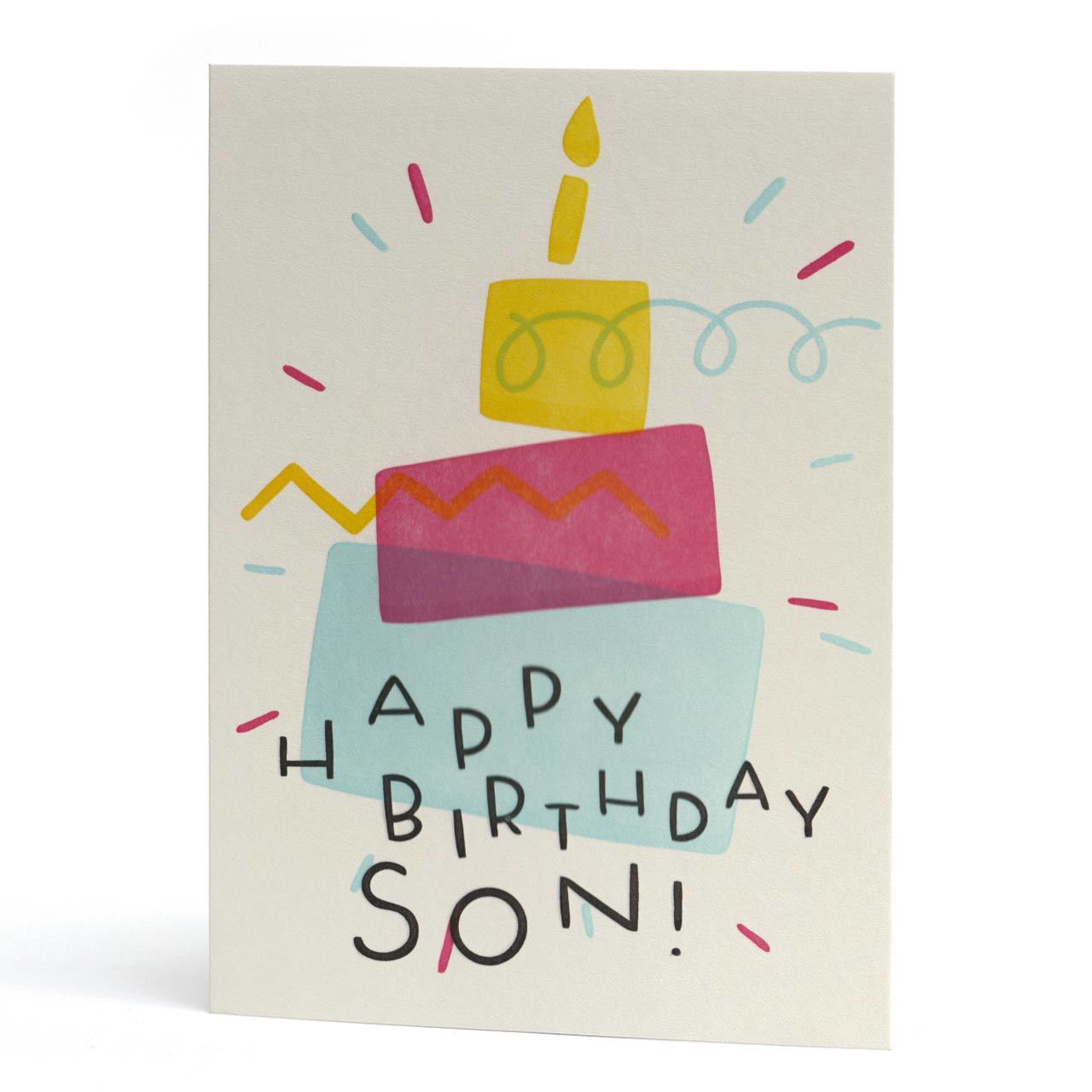 Happy Birthday Son Letterpress Card