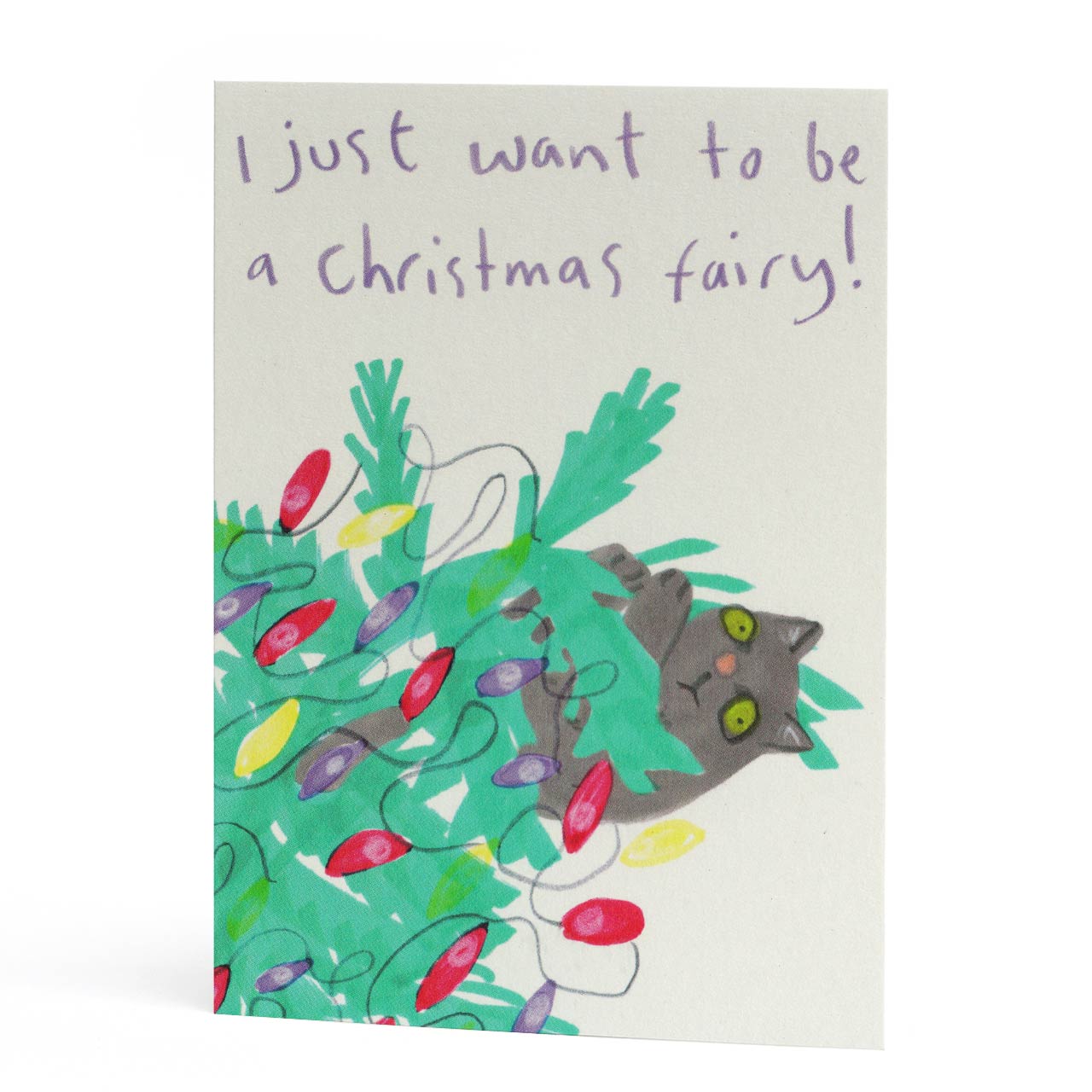 Fairy Cat Christmas Card