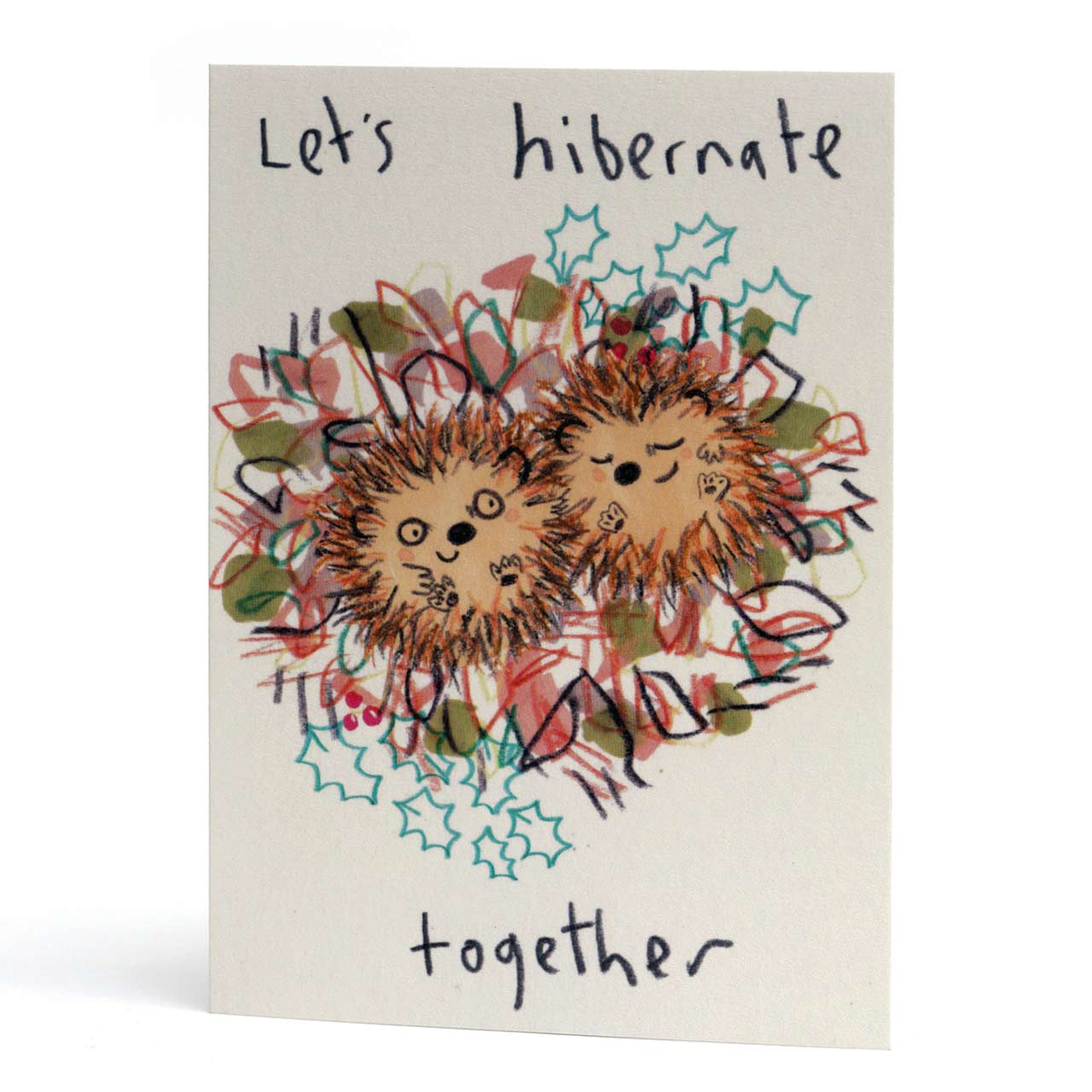 Let's Hibernate Hedgehogs Christmas Card