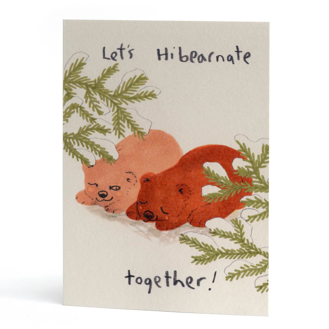 Let's Hibernate Together Christmas Greeting Card