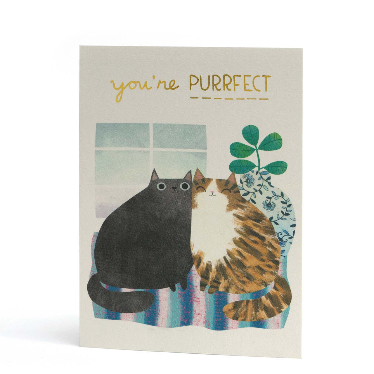 You're Purrfect Gold Foil Greeting Card