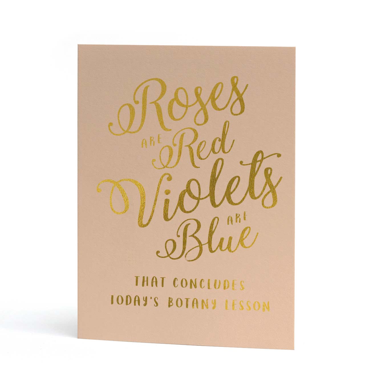Roses Are Red Gold Foil Greeting Card