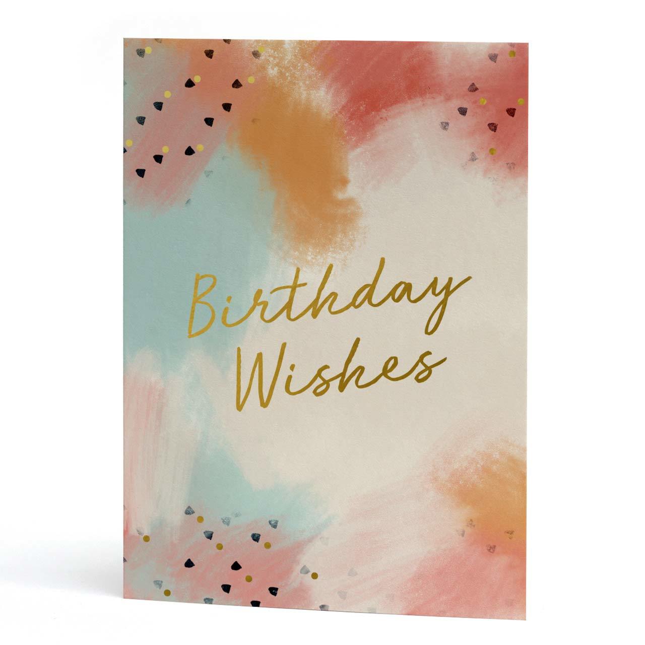 Birthday Wishes Gold Foil Greeting Card