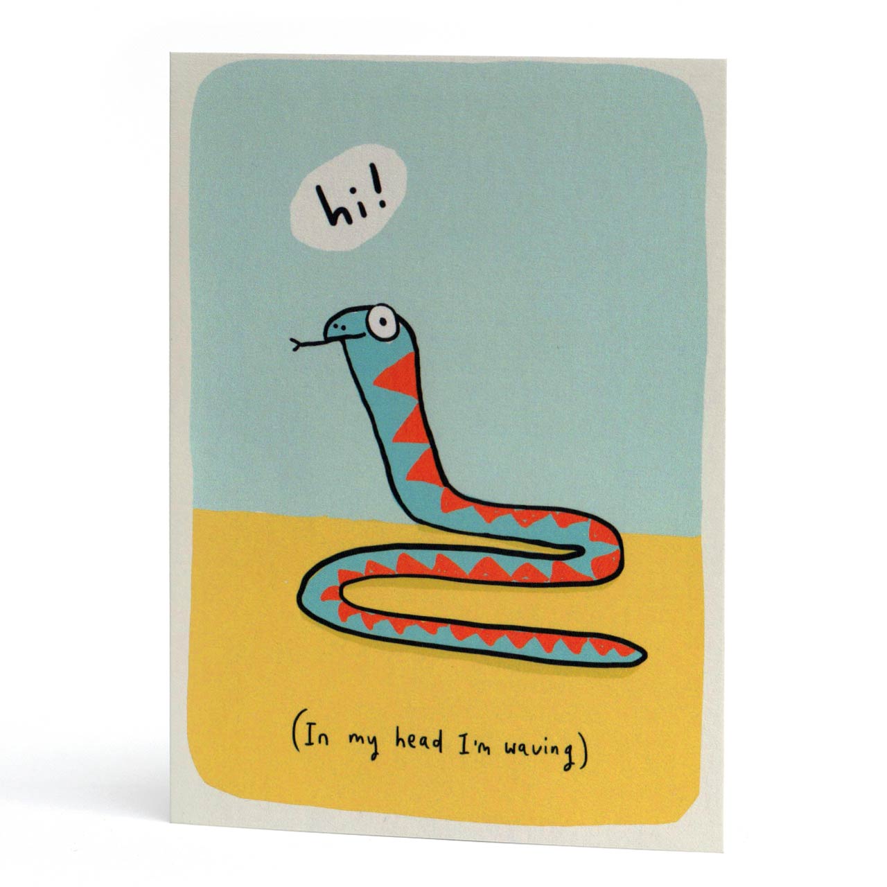 Snake Waving Greeting Card