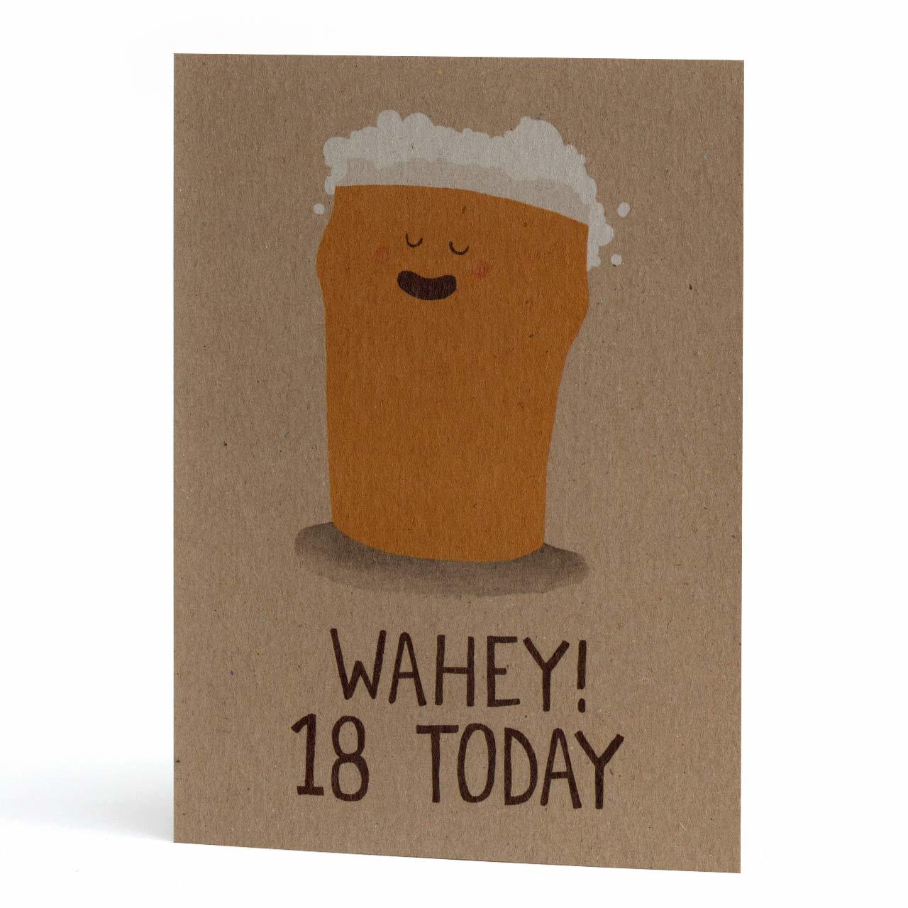 Wahey 18 Today Greeting Card