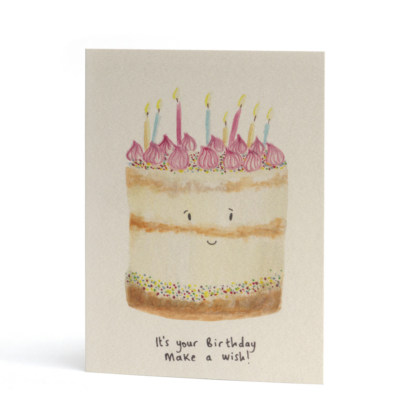 Make A Wish Birthday Cake Card