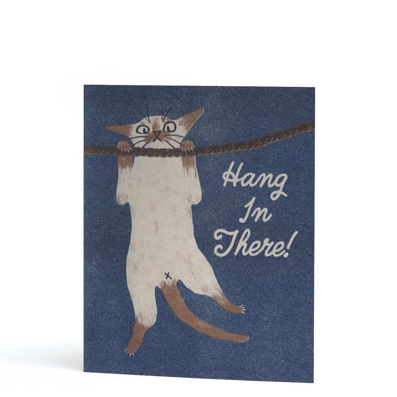 Hang In There Cat Risograph Card