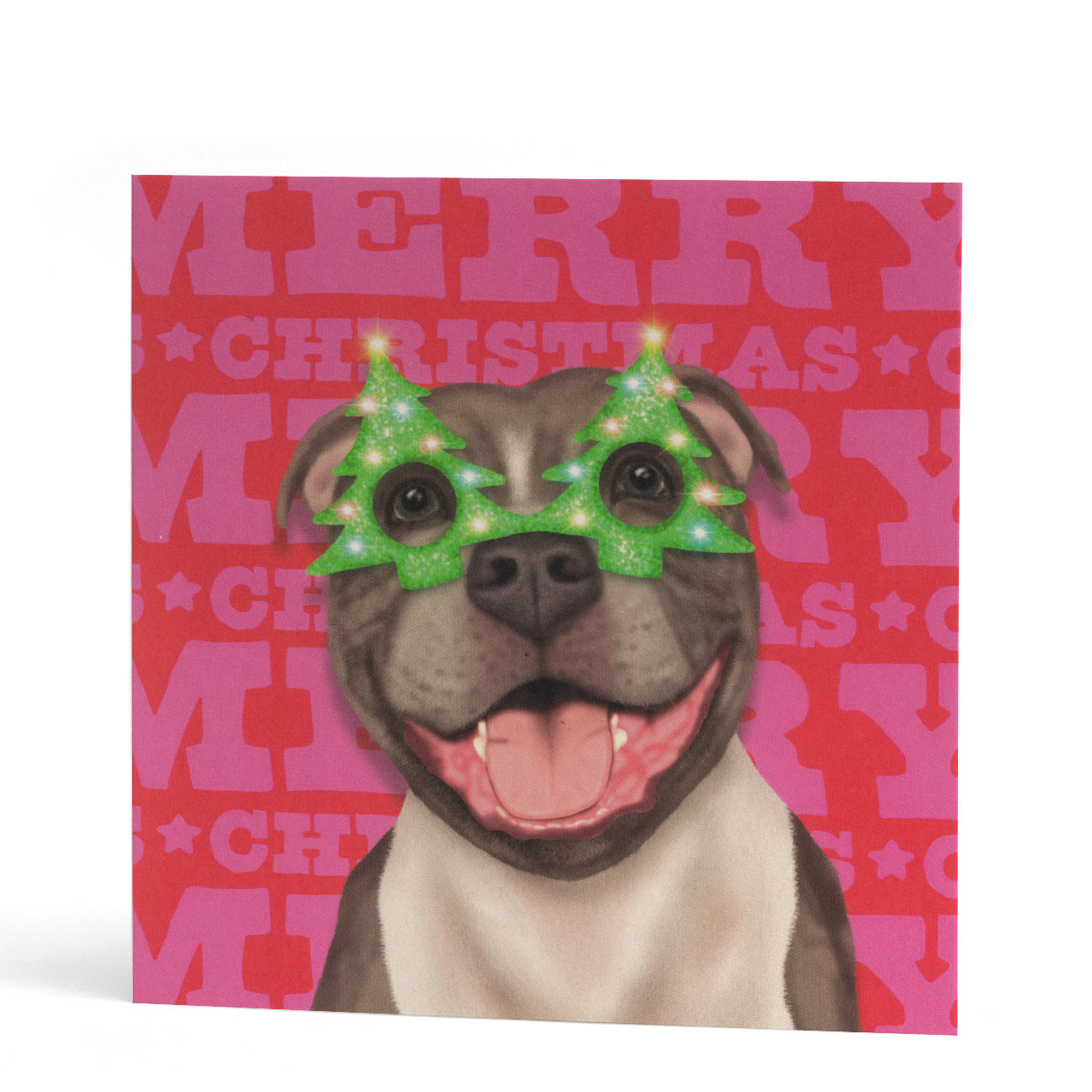 Staffie Dog Christmas Card