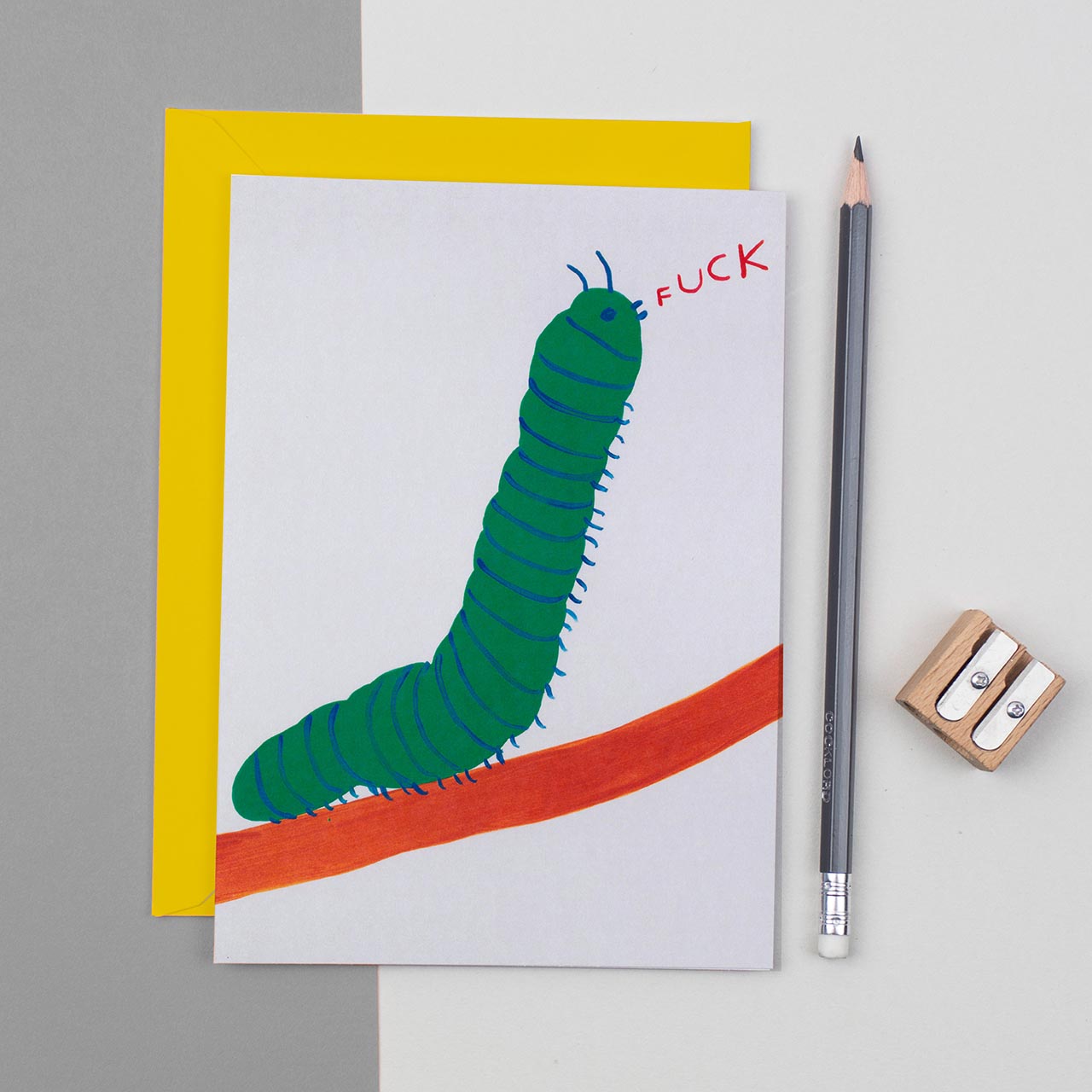 Caterpillar Fuck Greeting Card