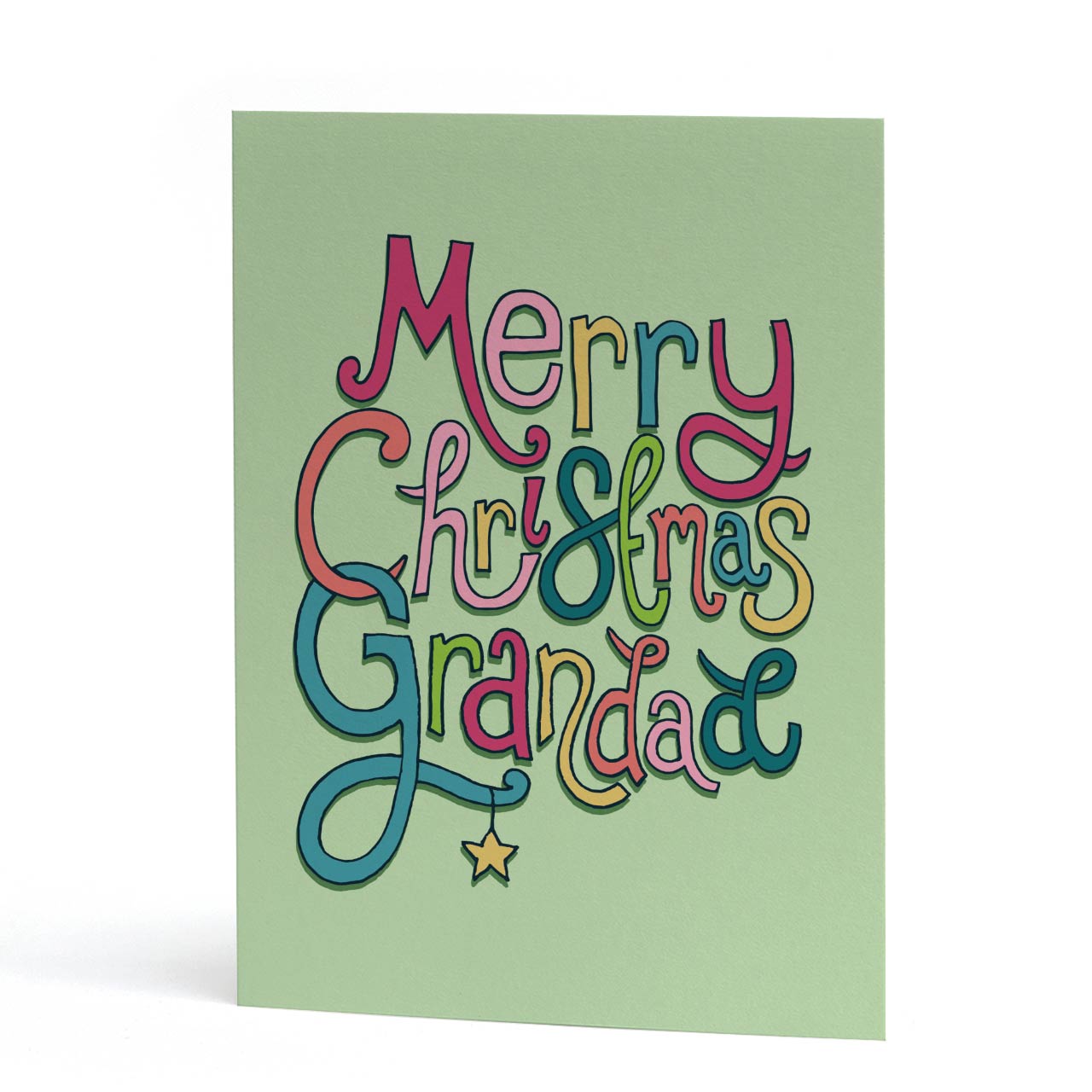 Grandad Merry Christmas Multicoloured Card