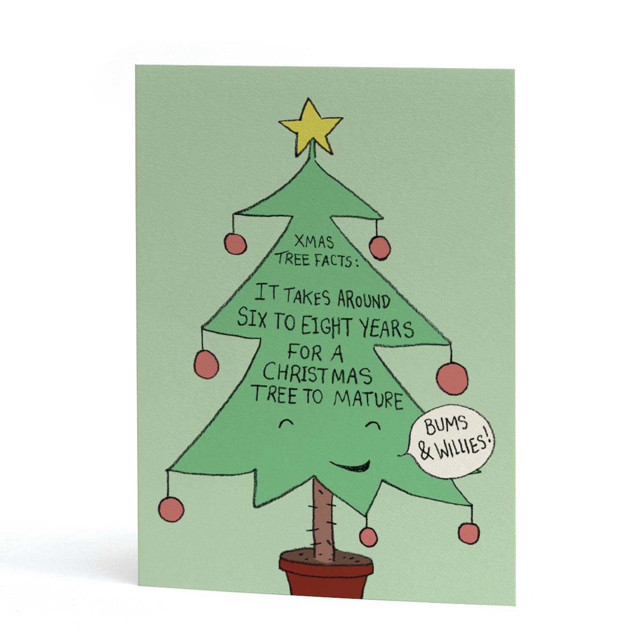 Xmas Tree Facts Christmas Card