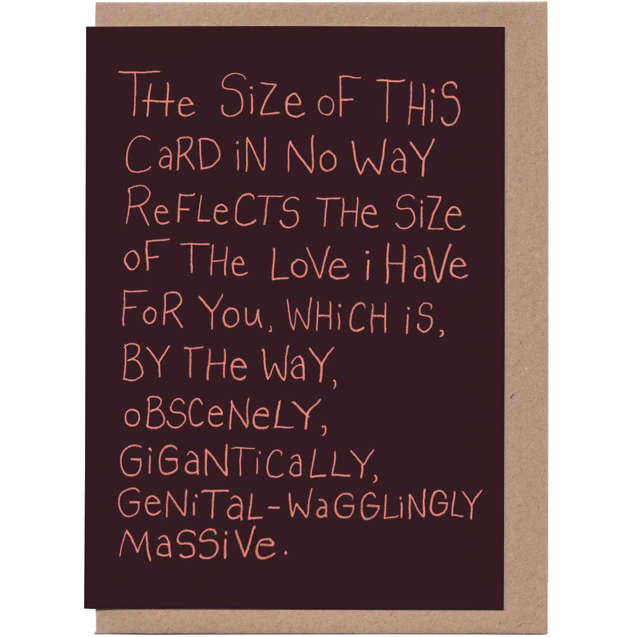 Genital-Wagglingly Massive Greeting Card