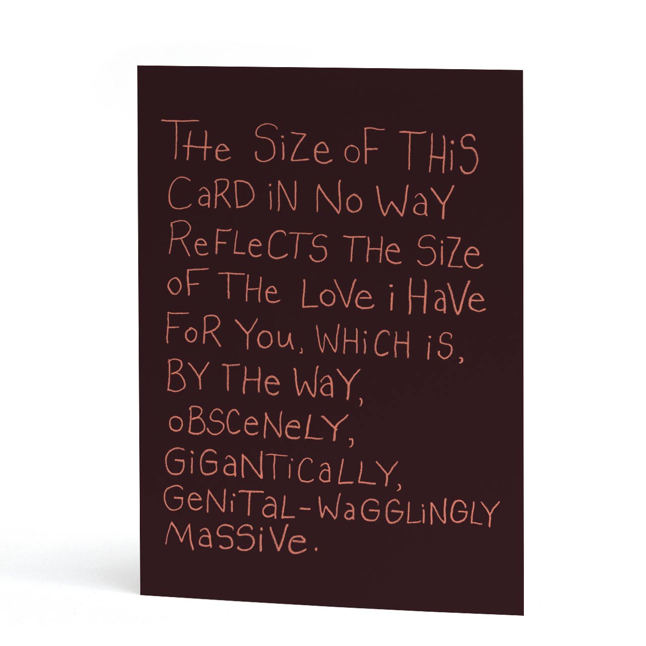 Genital-Wagglingly Massive Greeting Card