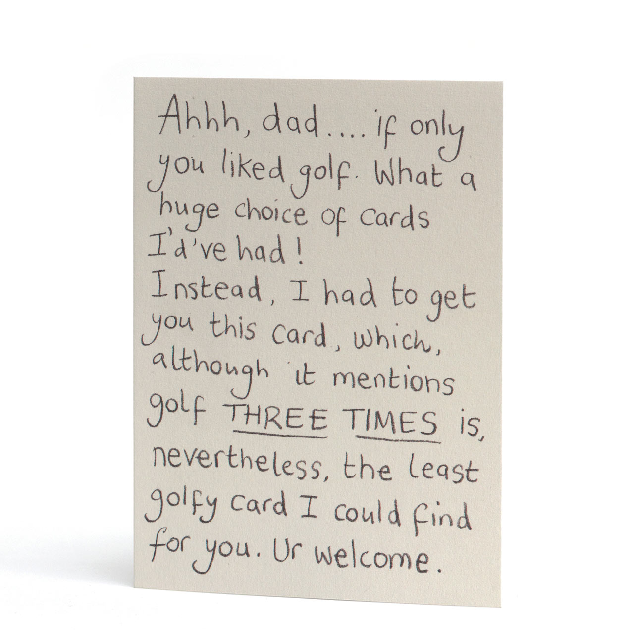 Non-Golfy Dad Greeting Card