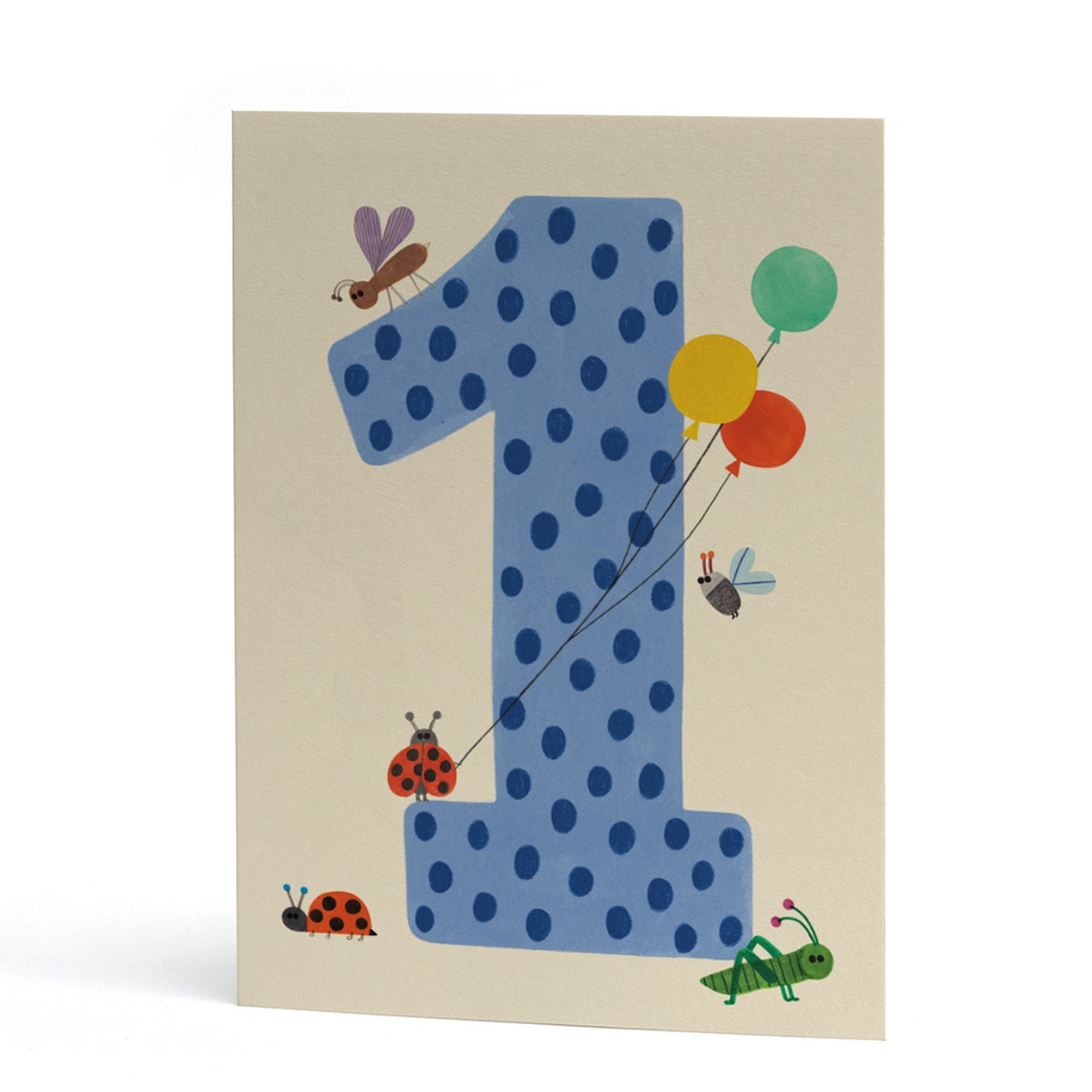 Age One Ladybirds and Bugs Card