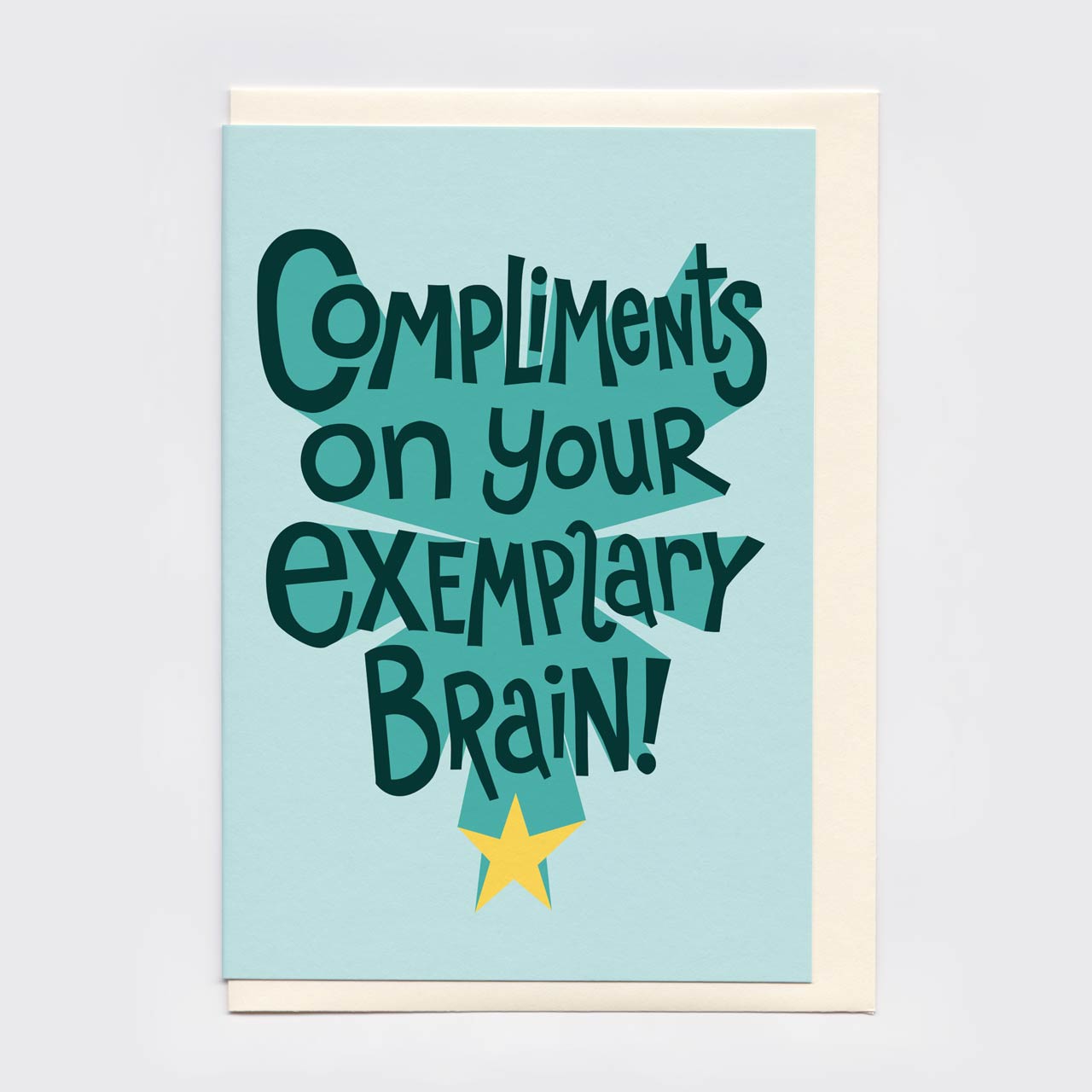 Compliments on Your Exemplary Brain Congrats Card