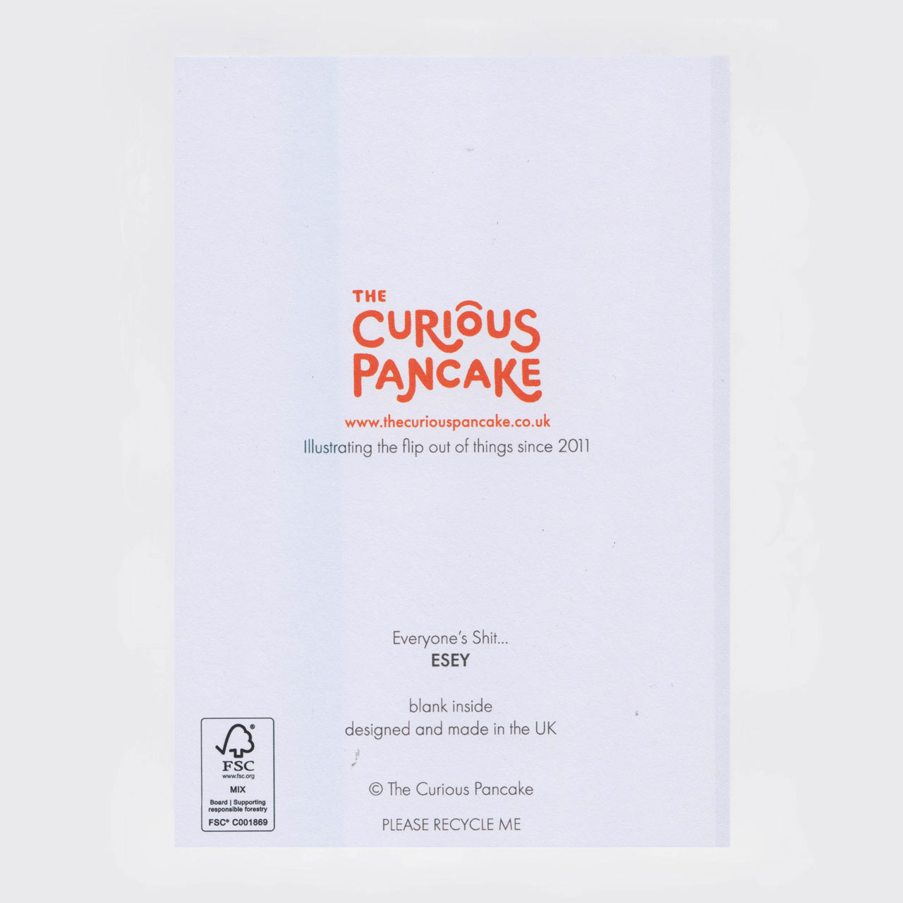 Everyone's Shit Except You Greeting Card - SLIGHT SECONDS