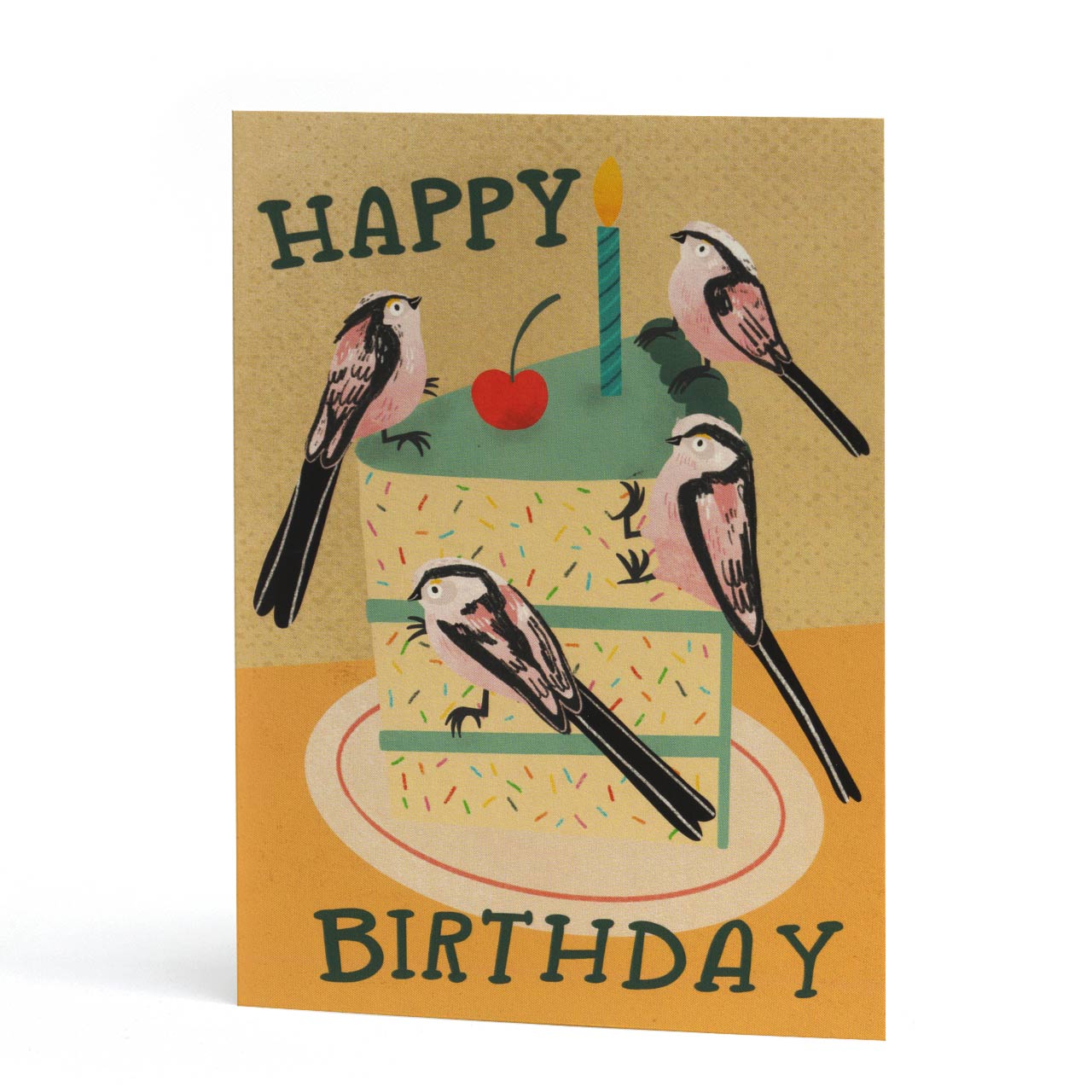 Long Tailed Tits Birthday Card