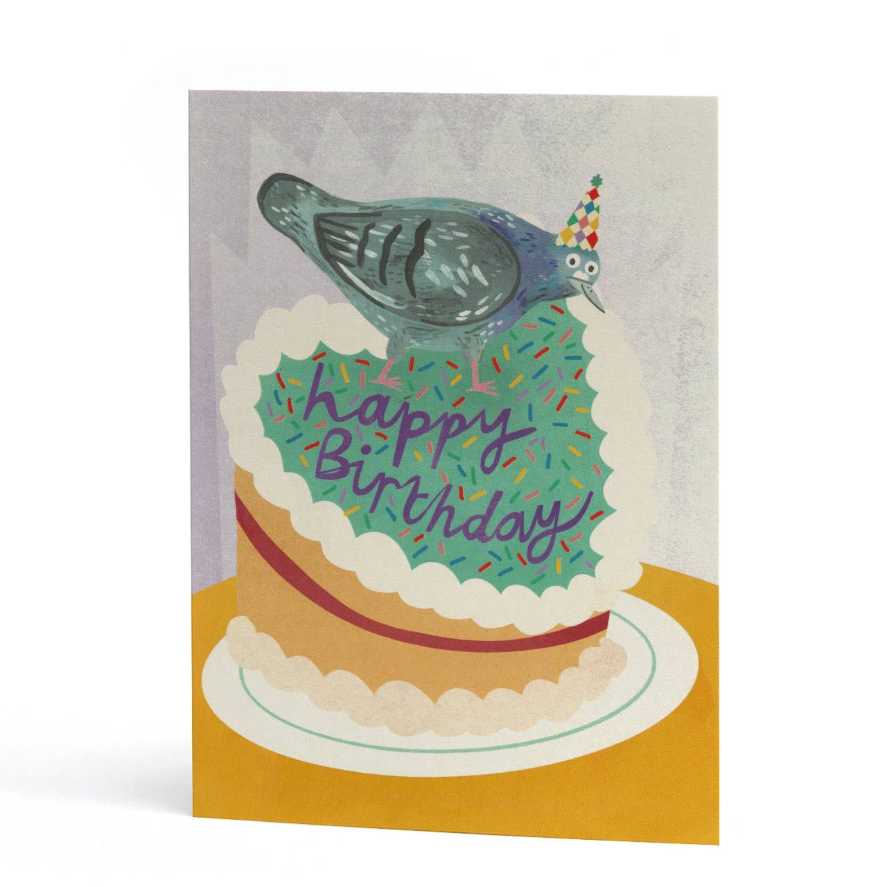Pigeon Birthday Cake Card