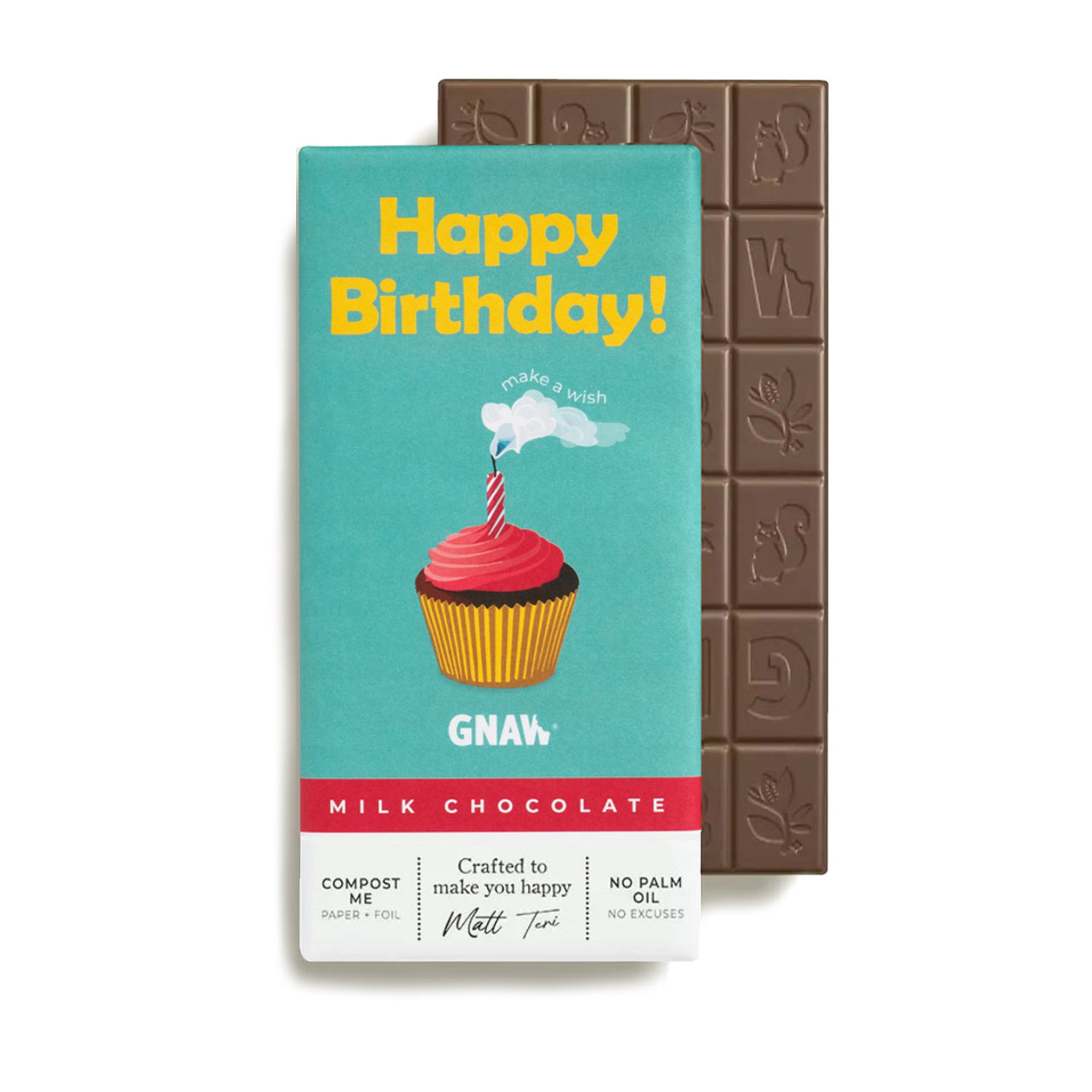Gnaw Happy Birthday Chocolate Bar 80g