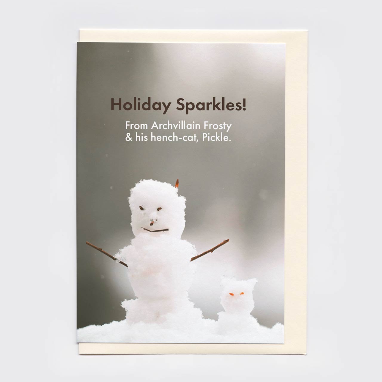 Hench Cat Pickle Christmas Card