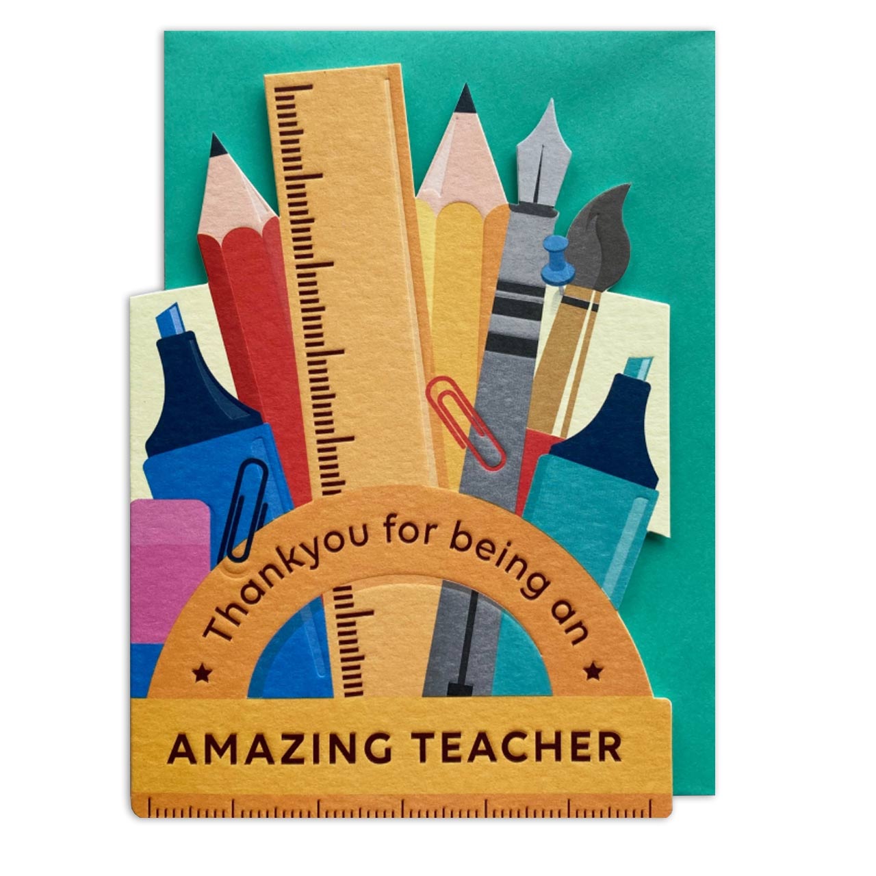Amazing Teacher Die Cut Card