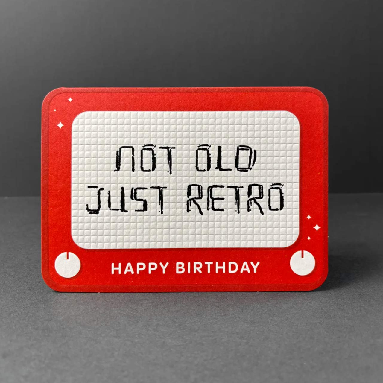Not Old Just Retro Etch a Sketch Birthday Card