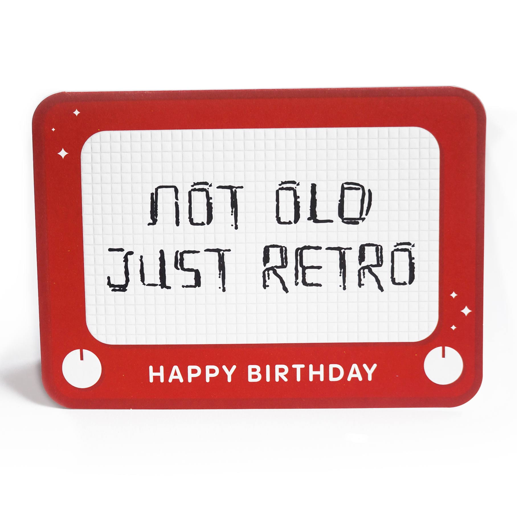 Not Old Just Retro Etch a Sketch Birthday Card