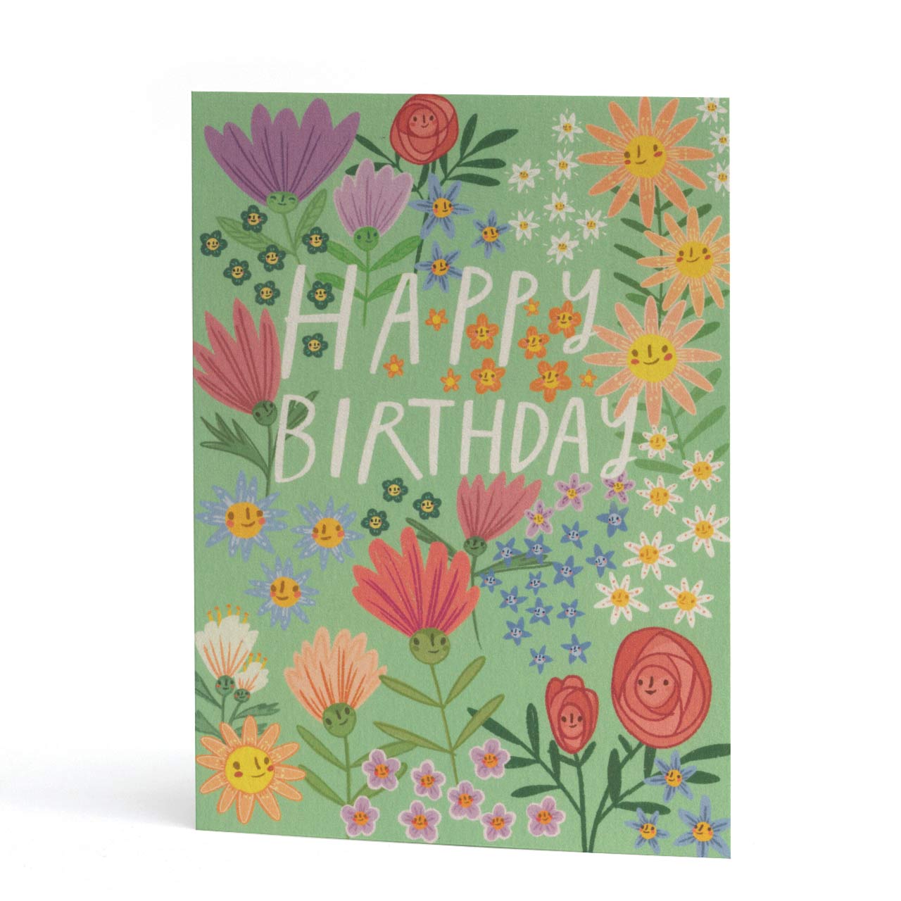 Flower Face Birthday Card