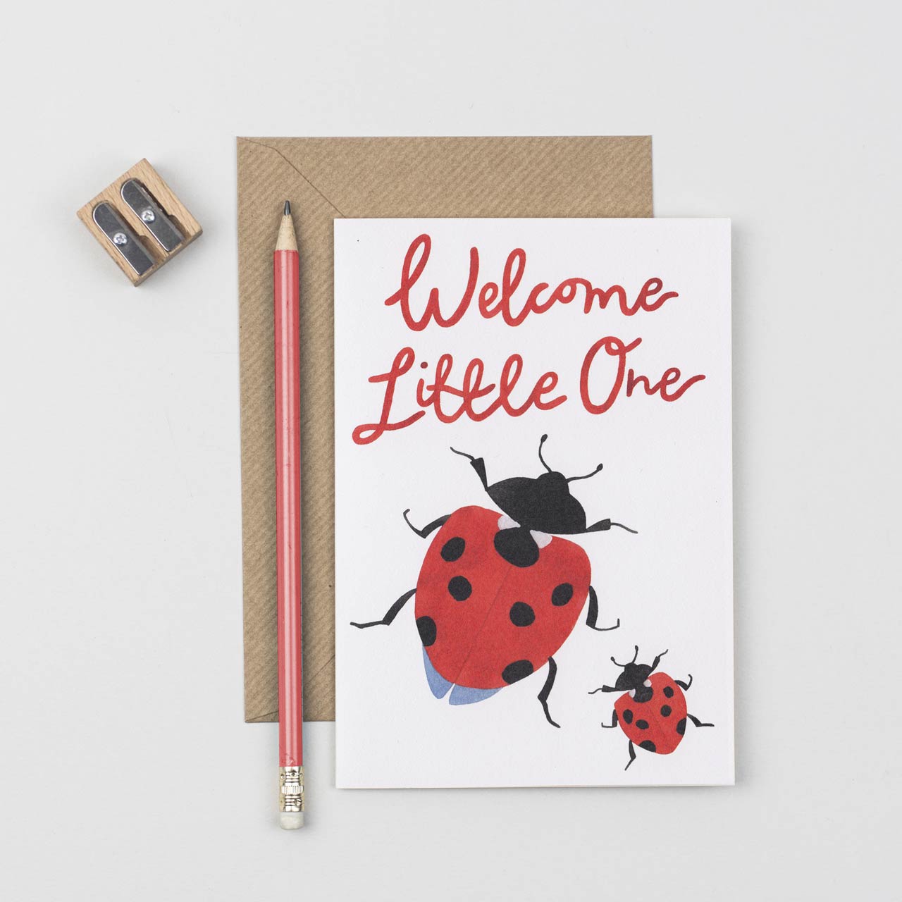 Welcome Little One Ladybird Card