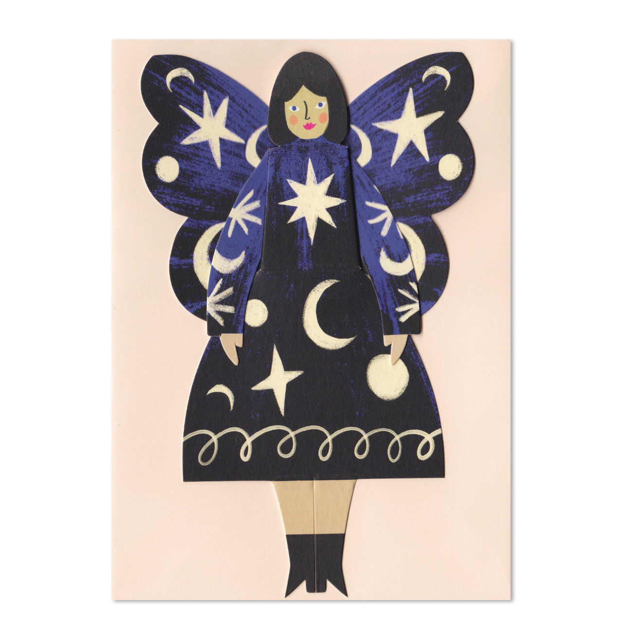Cosmic Butterfly Woman Sitting Greeting Card