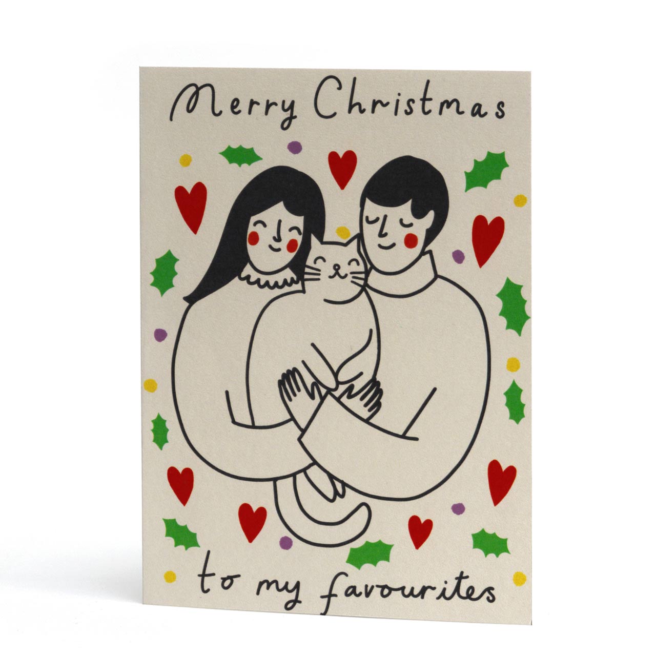Favourites Cat Christmas Card