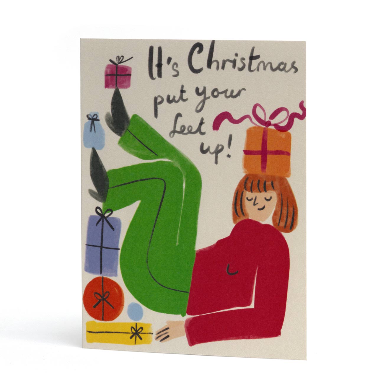 Put Your Feet Up Christmas Card