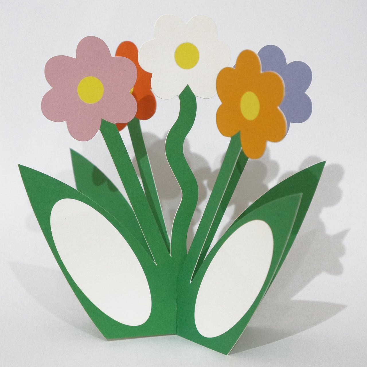 Fold Out Standing Flower Bouquet 3D Card
