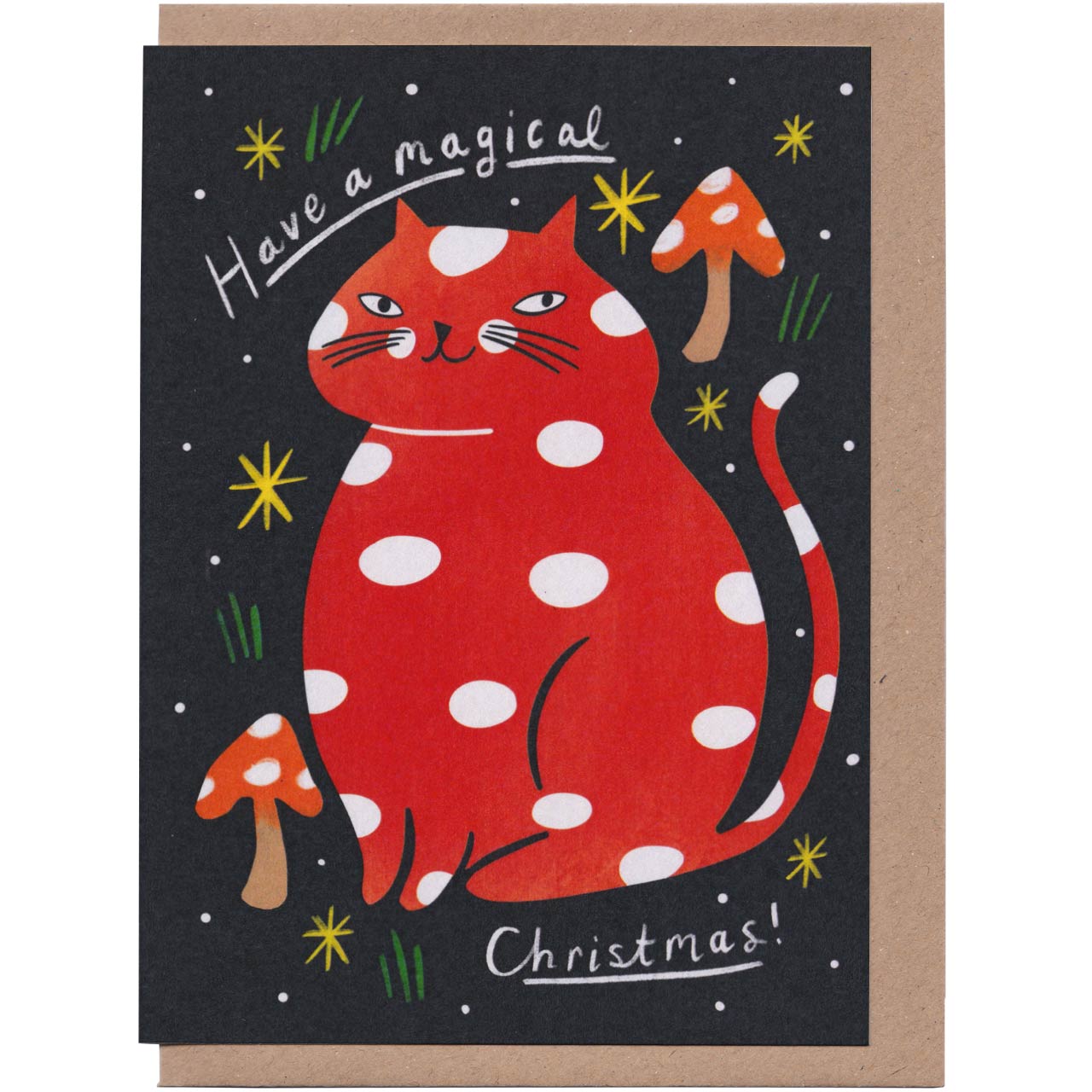 Magical Cat Christmas Card