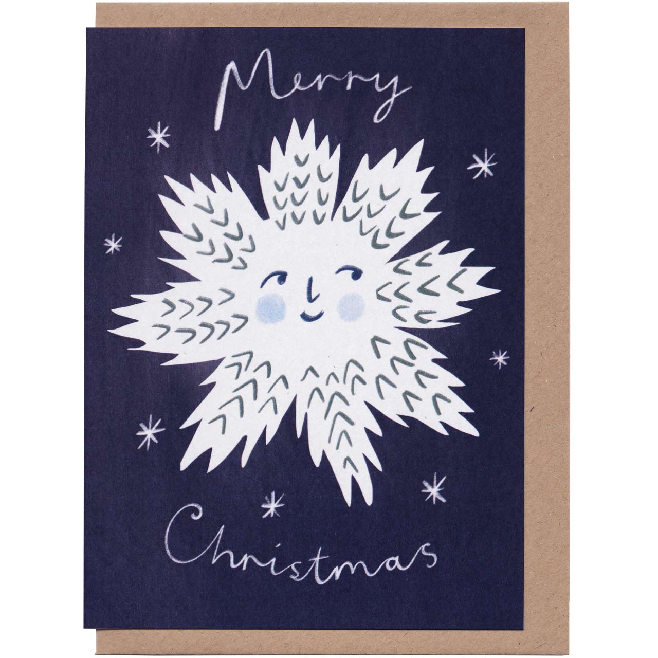 Smiling Snowflake Christmas Card