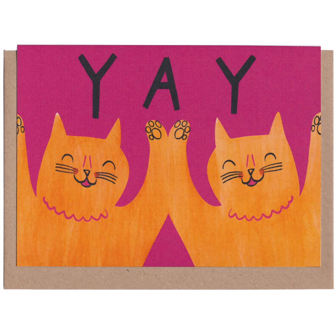 Yay Ginger Cats Celebration Card