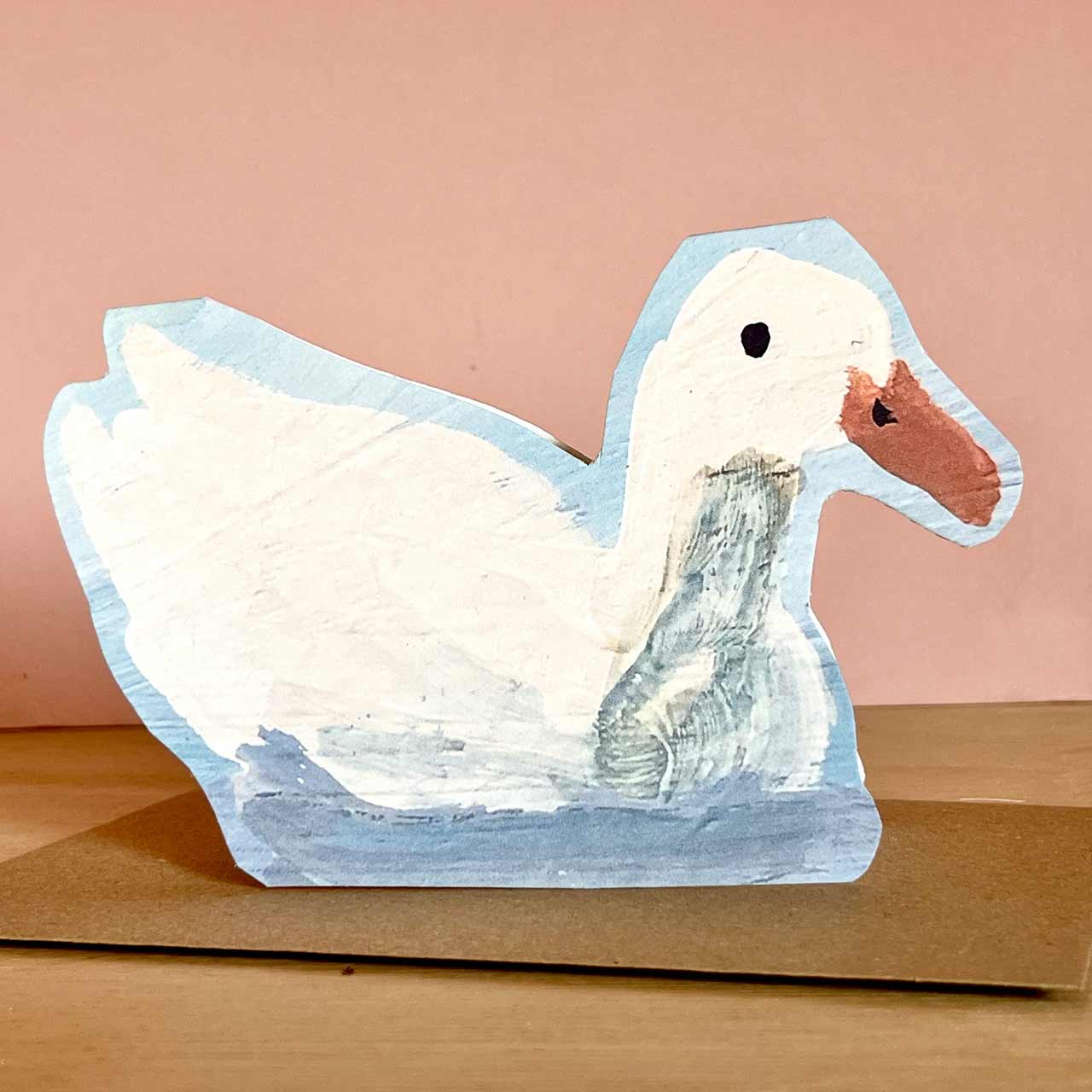 Swimming Duck Die Cut Card