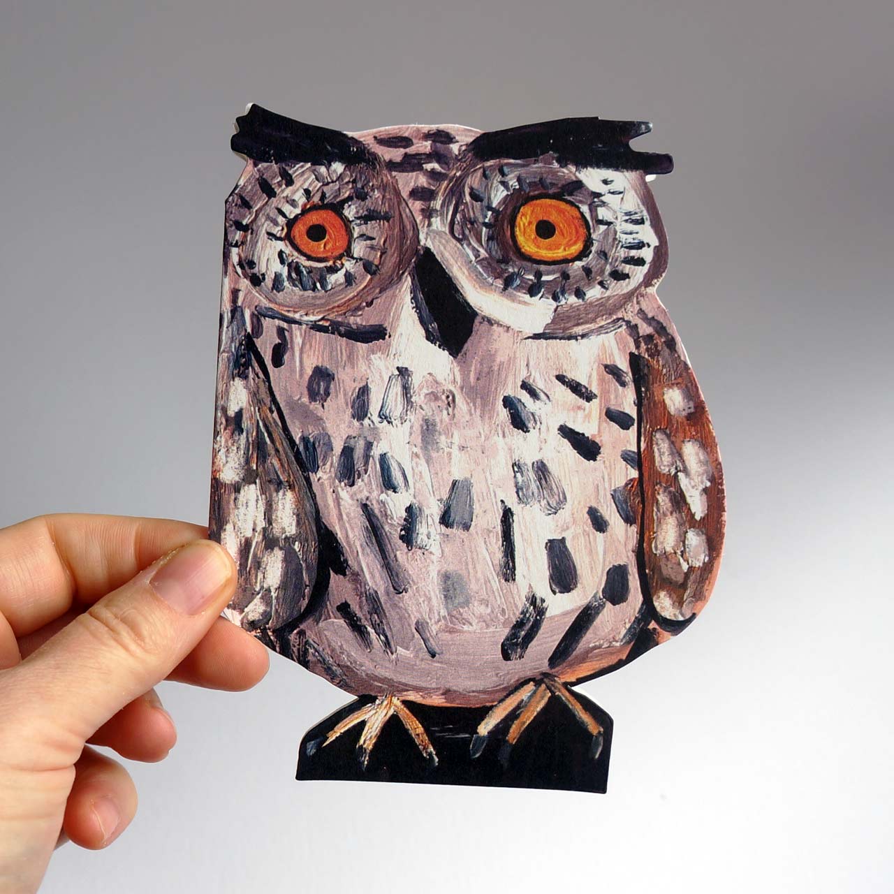 Little Owl Die Cut Card