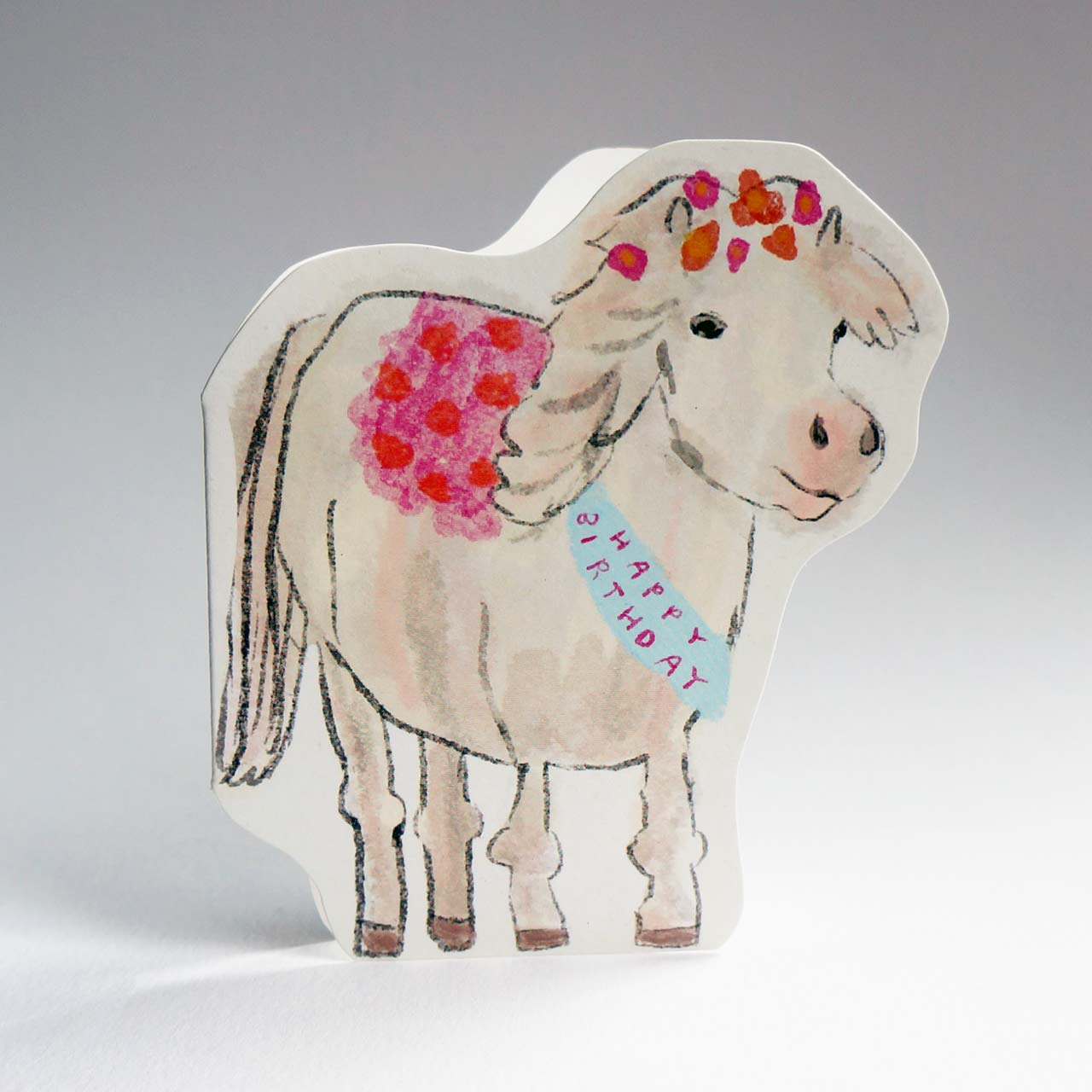 Birthday Pony Die Cut Card